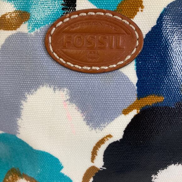 FOSSIL SMALL COATTED CANVAS BLUEPRINT CROSSBODY BAG (ASIS) - Picture 2 of 16
